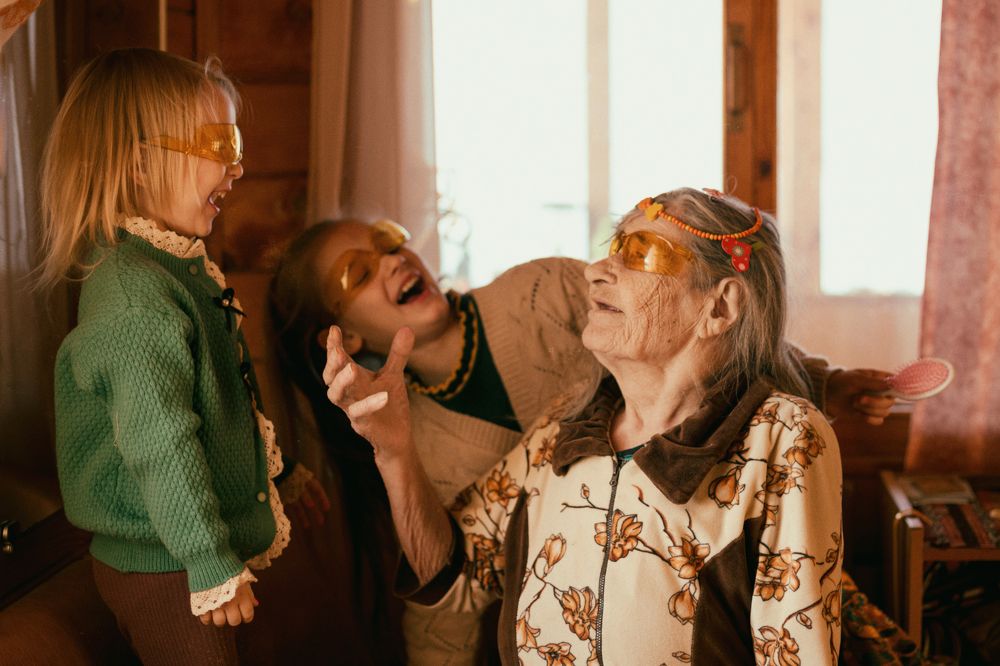 Прабабушка и правнучки