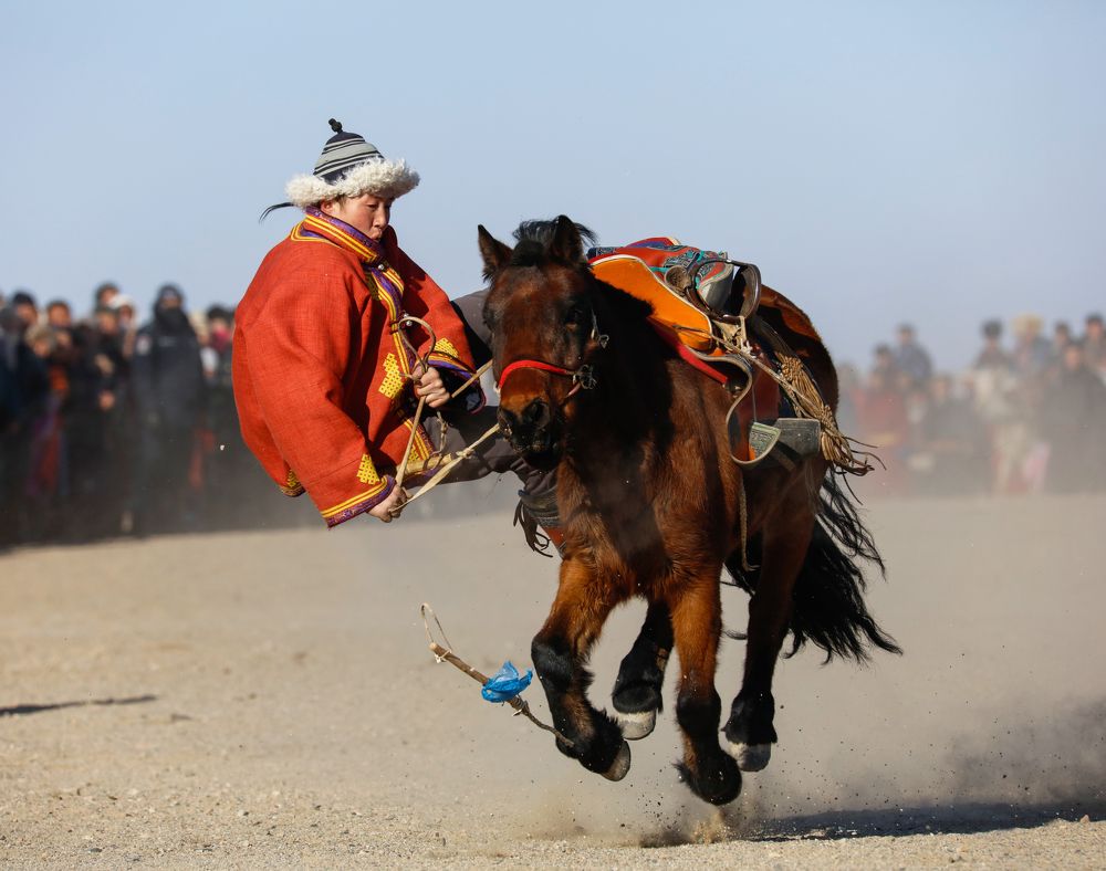 Whip-grabbing competition