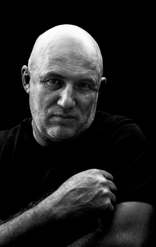 wb portrait of a man looking ahead