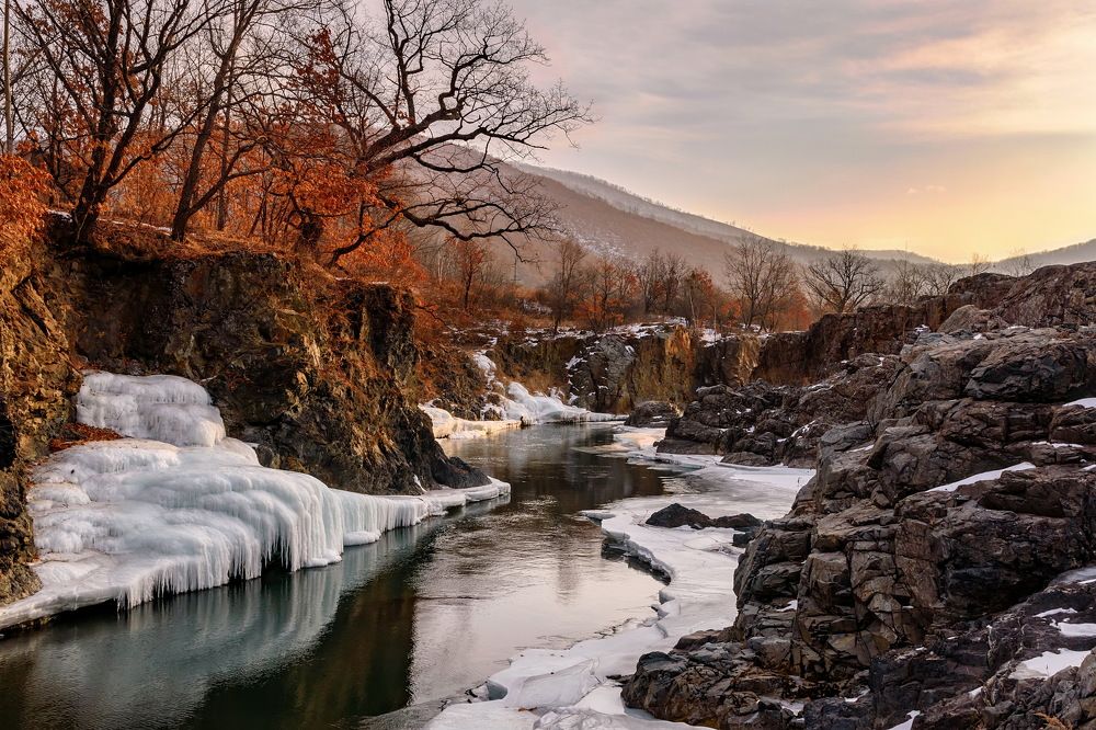 Дымчатое зимнее утро