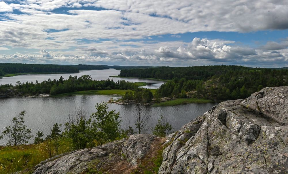 Ладожское озеро, вид с верхней точки острова Линносари