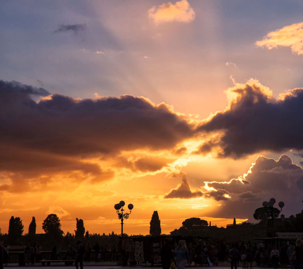 The sunset in Florence