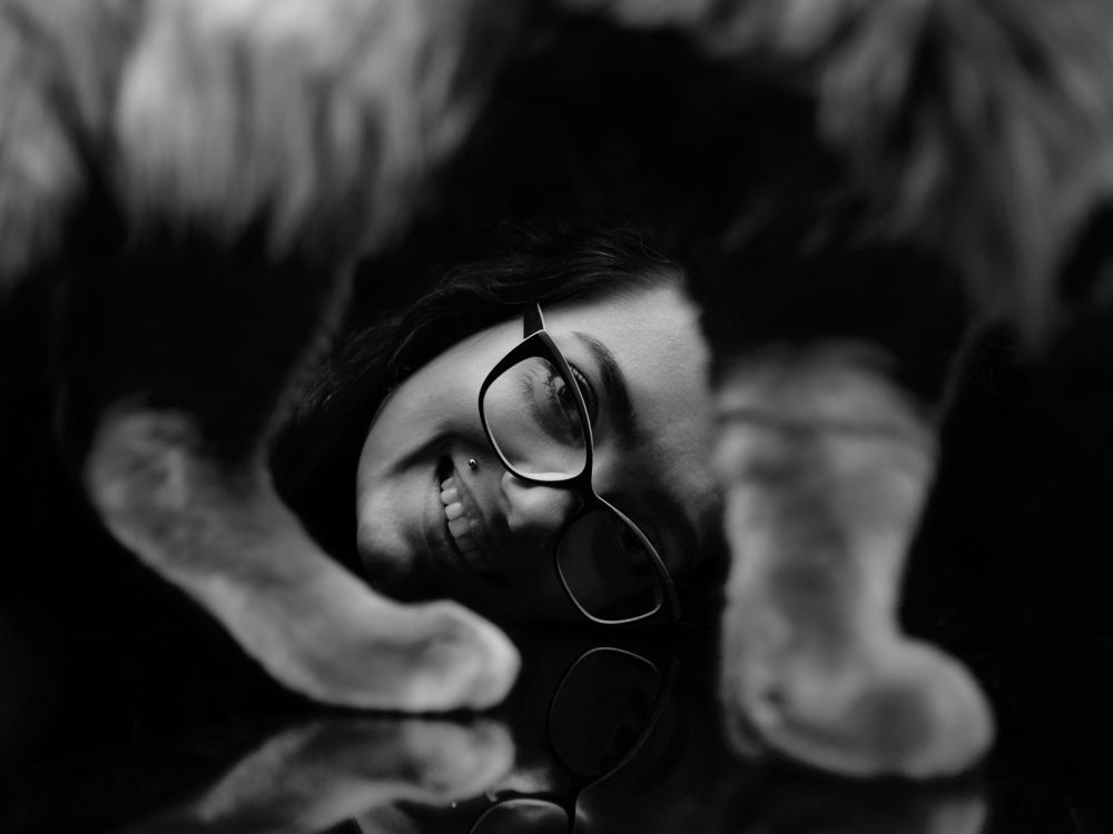 Котик на съёмке