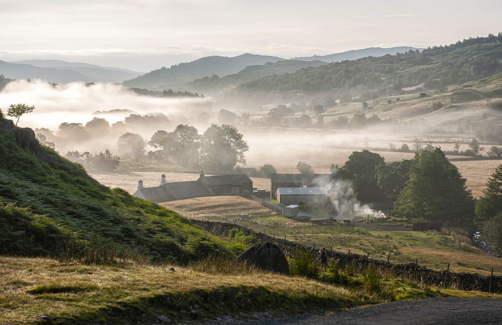 village in the morning