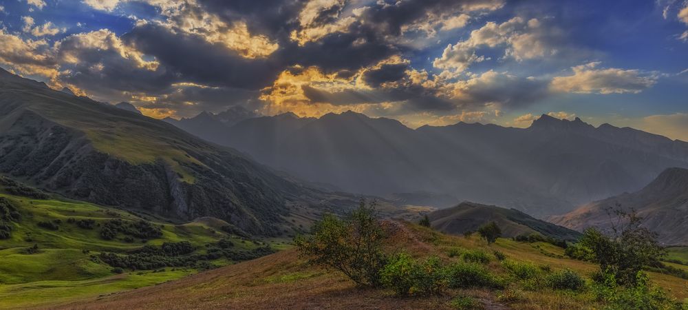 Вечер на перевале Курноят