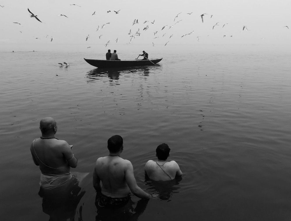 Morning bath in river Ganges