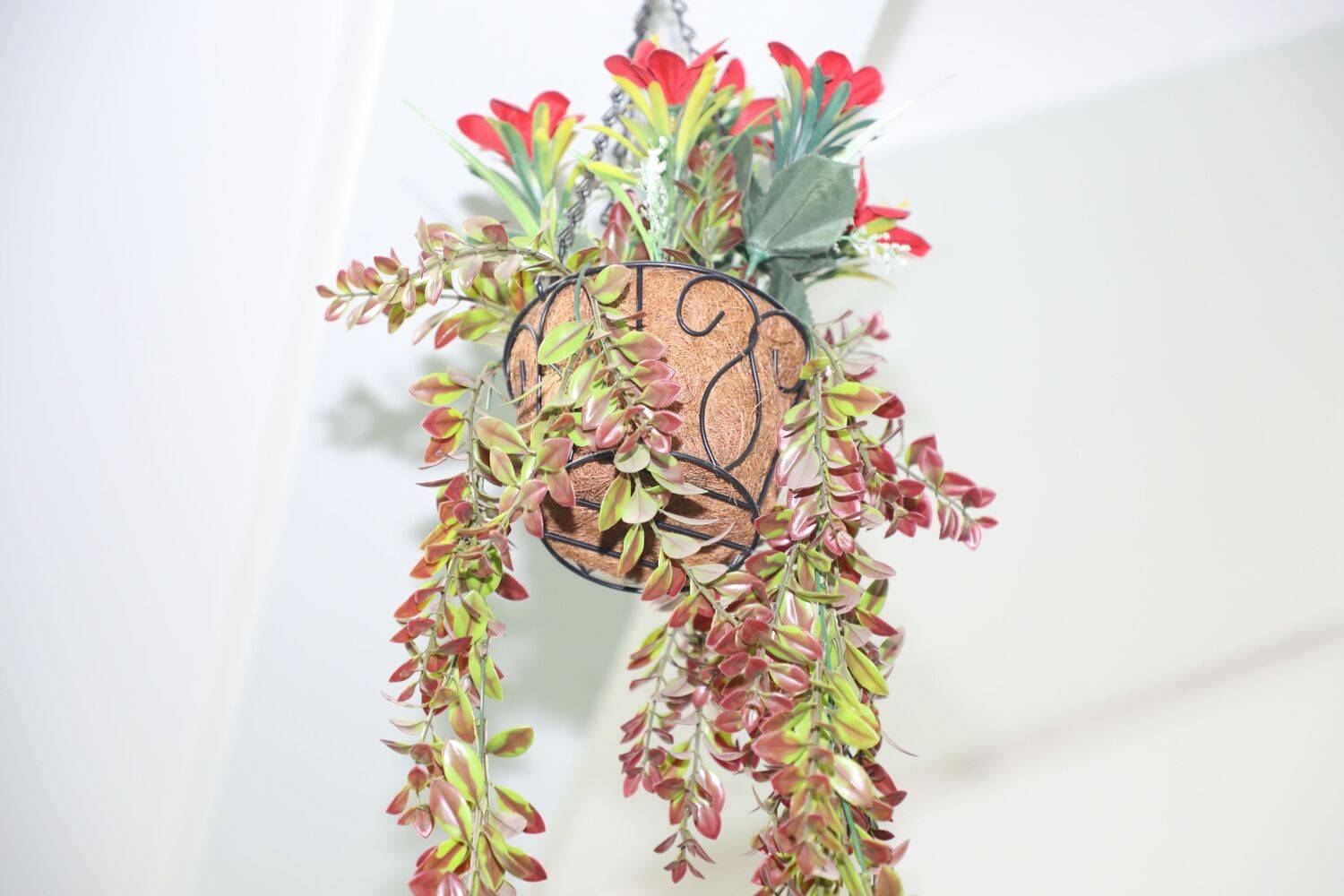 Artificial hanging plant.