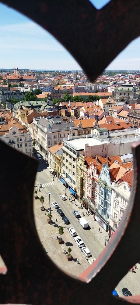 Вид с колокольни Собора. Плзень