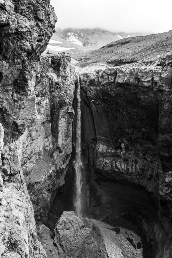 Водопад Опасный в каньоне Опасный