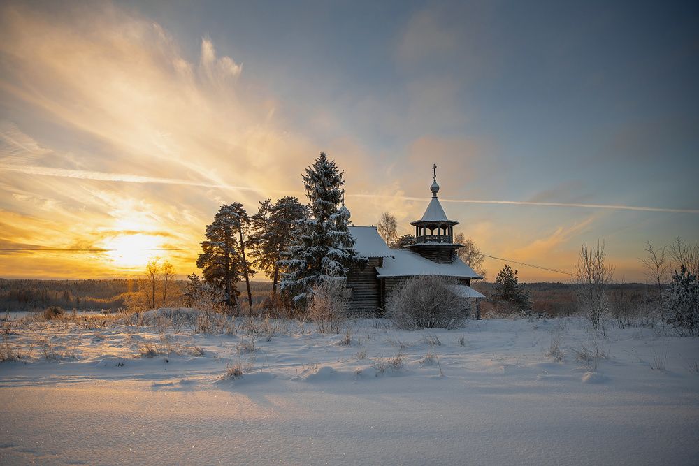 Зимний рассвет.