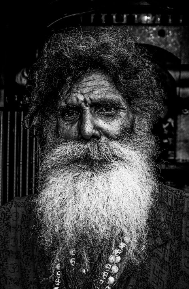 Male Black and white portrait