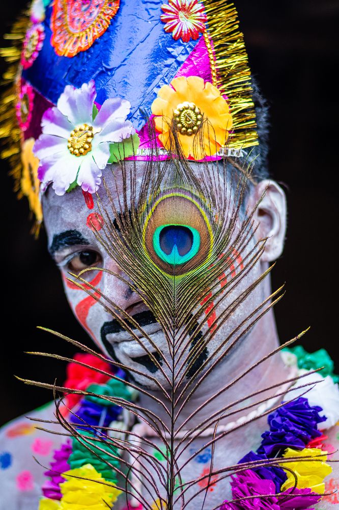 Colorful Feather Face