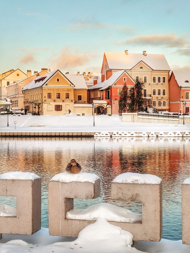 Зимний пейзаж в городе