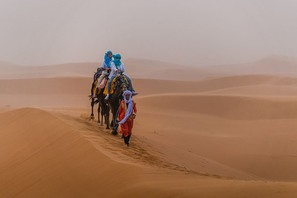 Sandstorm in the desert.