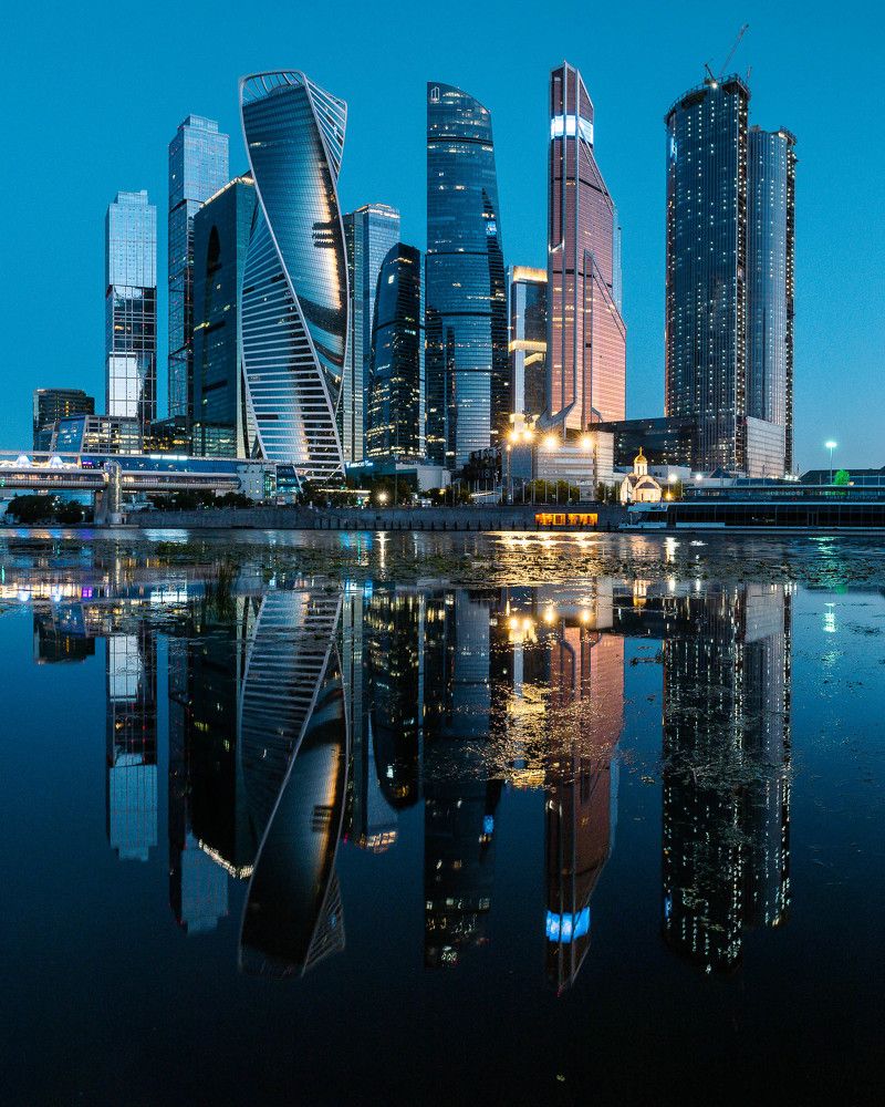 Москва-Сити на рассвете