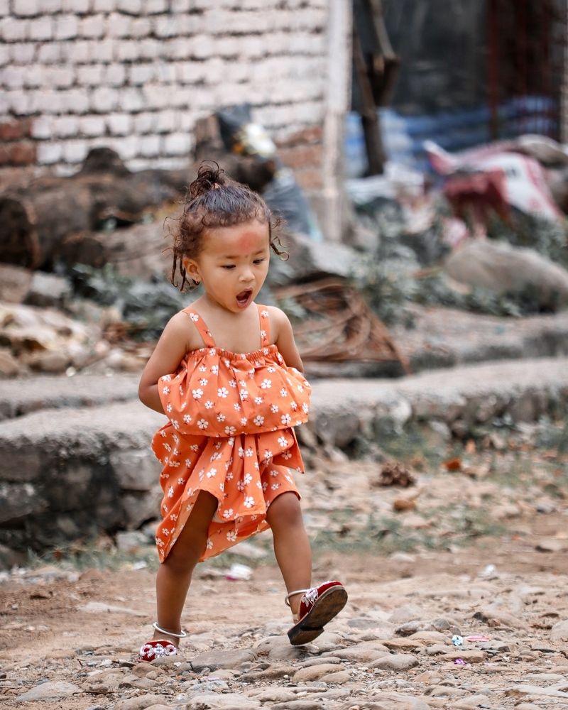 Walking picture of child