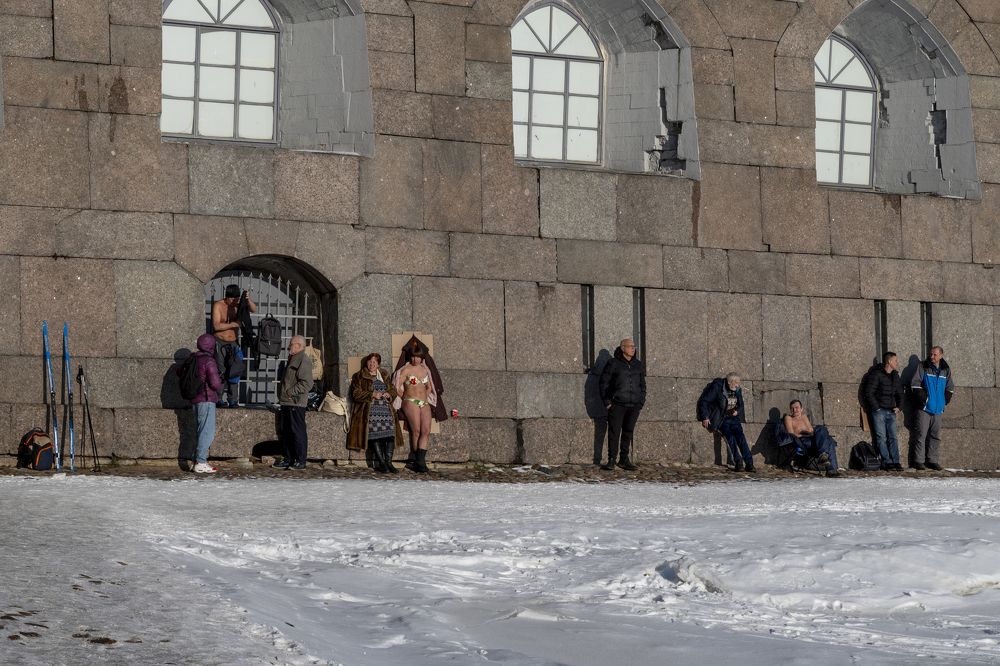Зимний день у Петропавловской крепости