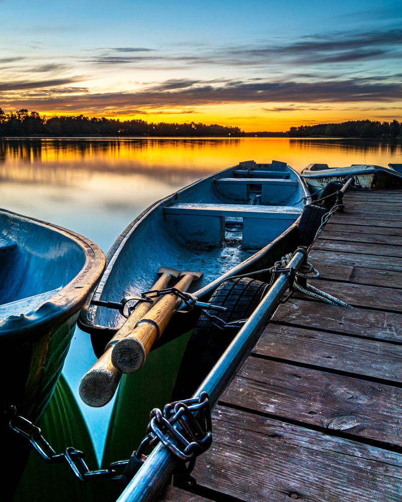 Boat on the Masurian lake