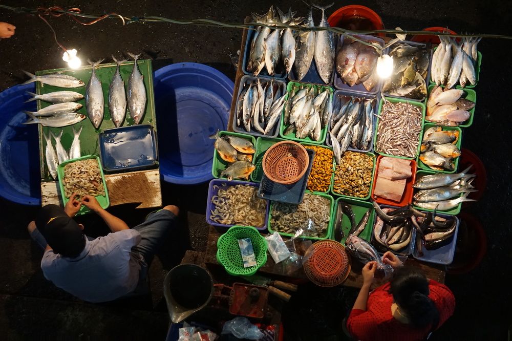Traditional Market At Night