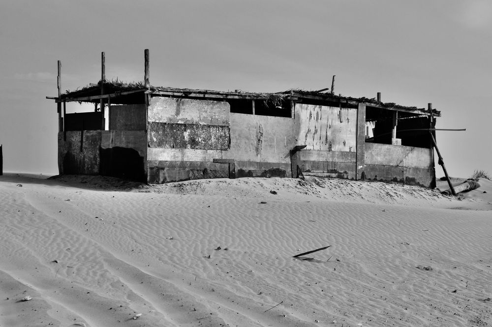 Fishermen’s hut on the beach