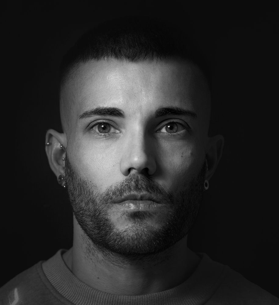 Black and white portrait