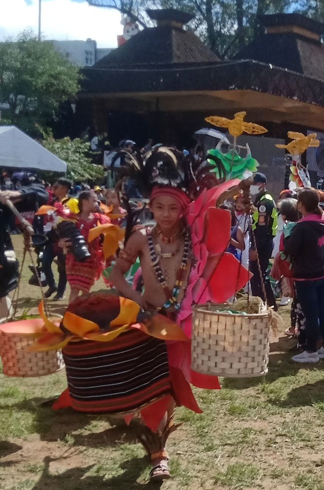 A Young, Ethnic Igorot Flower Boy Street Dancer