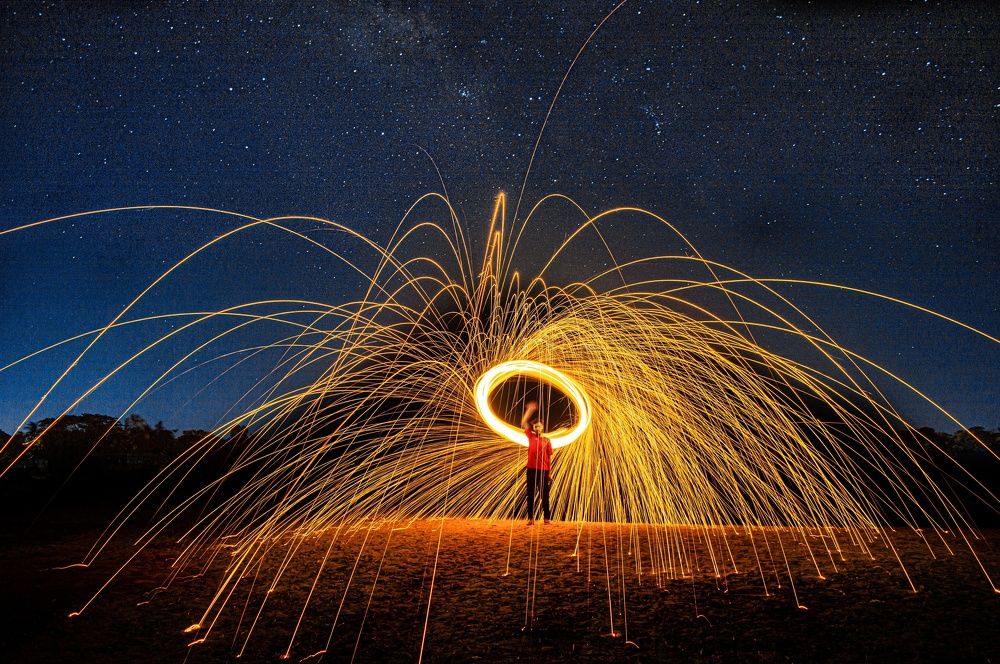 Steel wool photography.