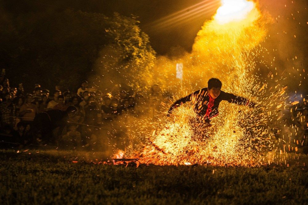 Fire dancing festival of Pa Then people in Ha Giang - Viet Nam