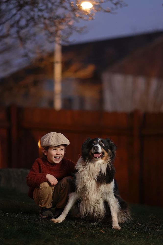 With his best friend