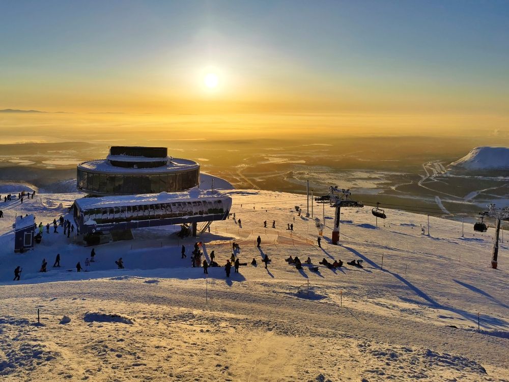 Sunset on the mountaintop