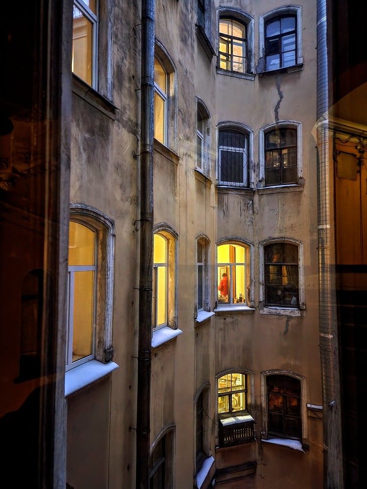 View from the front staircase window...