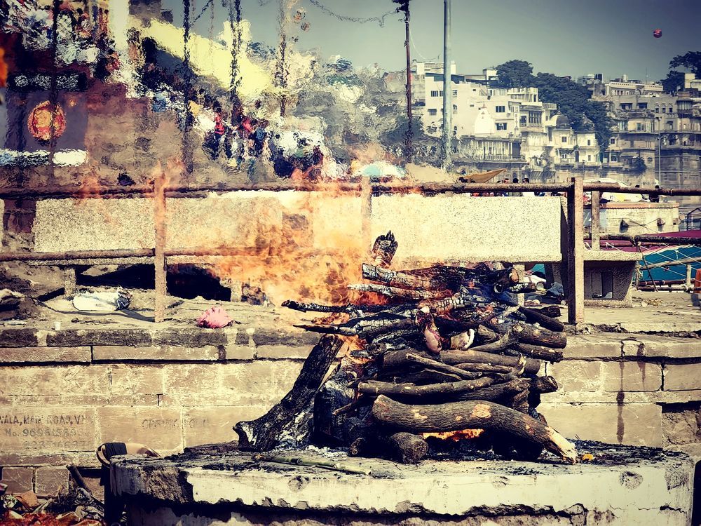 Varanasi, a place for ritual burials on the Ganges River.