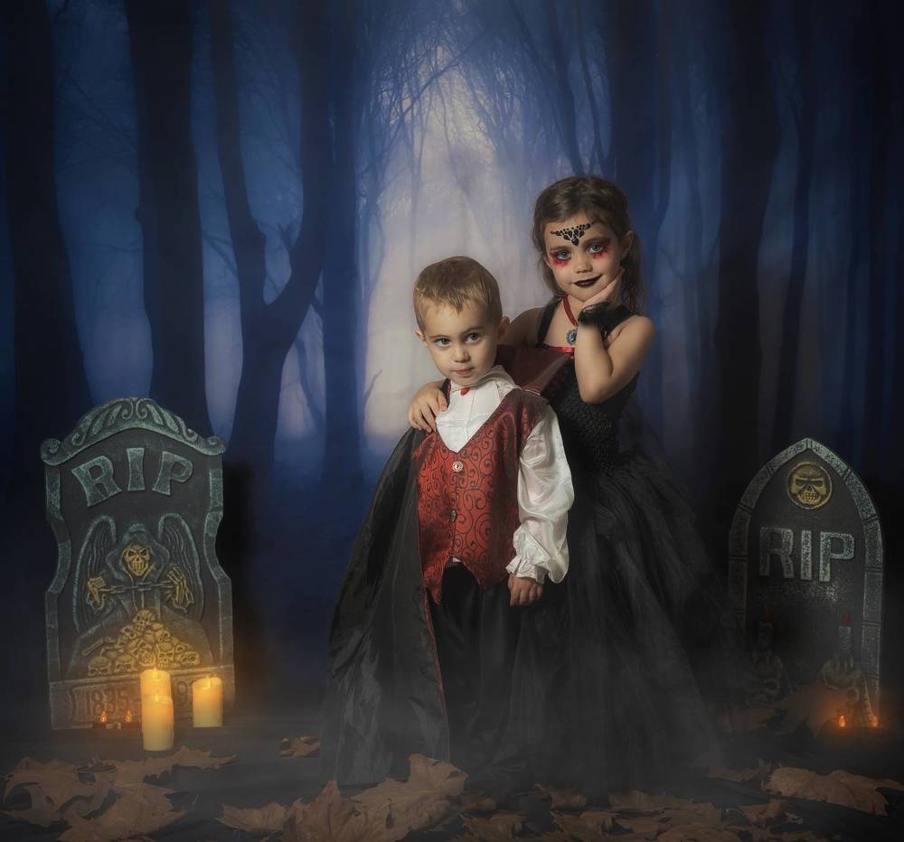 Little vampires on Halloween