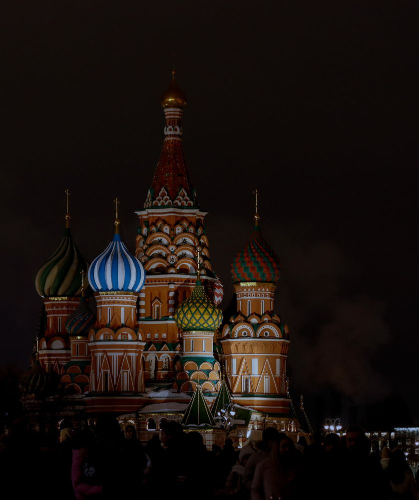 Basil's Cathedral at night