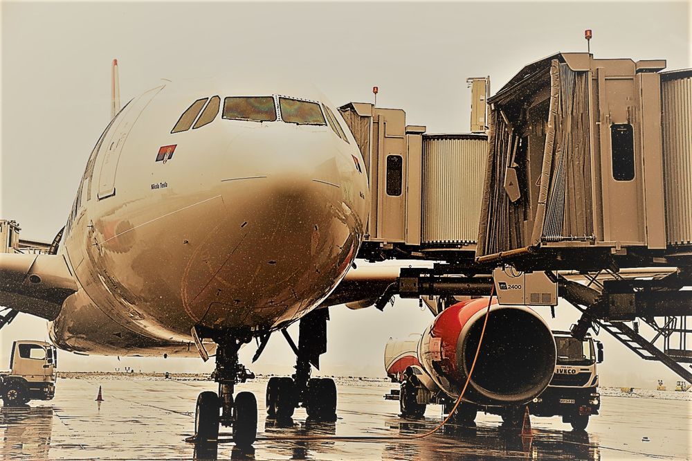 winter at the airport