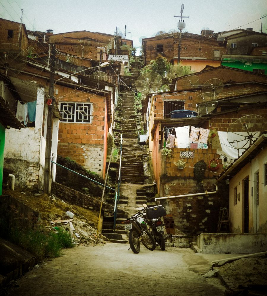 The slum stairs