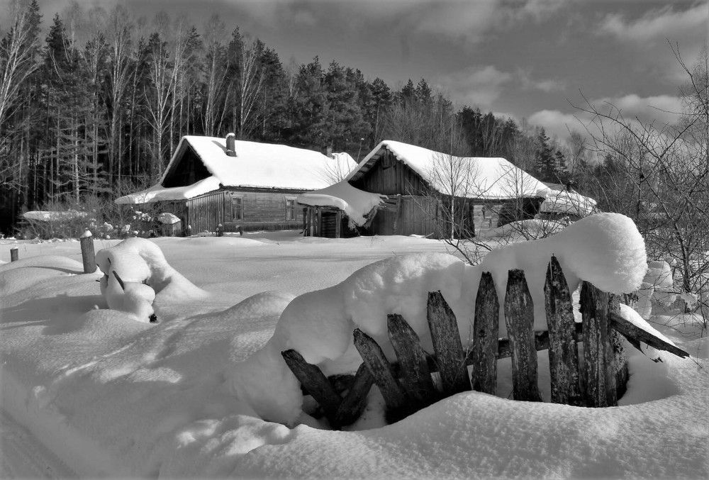 Деревня.Зима.