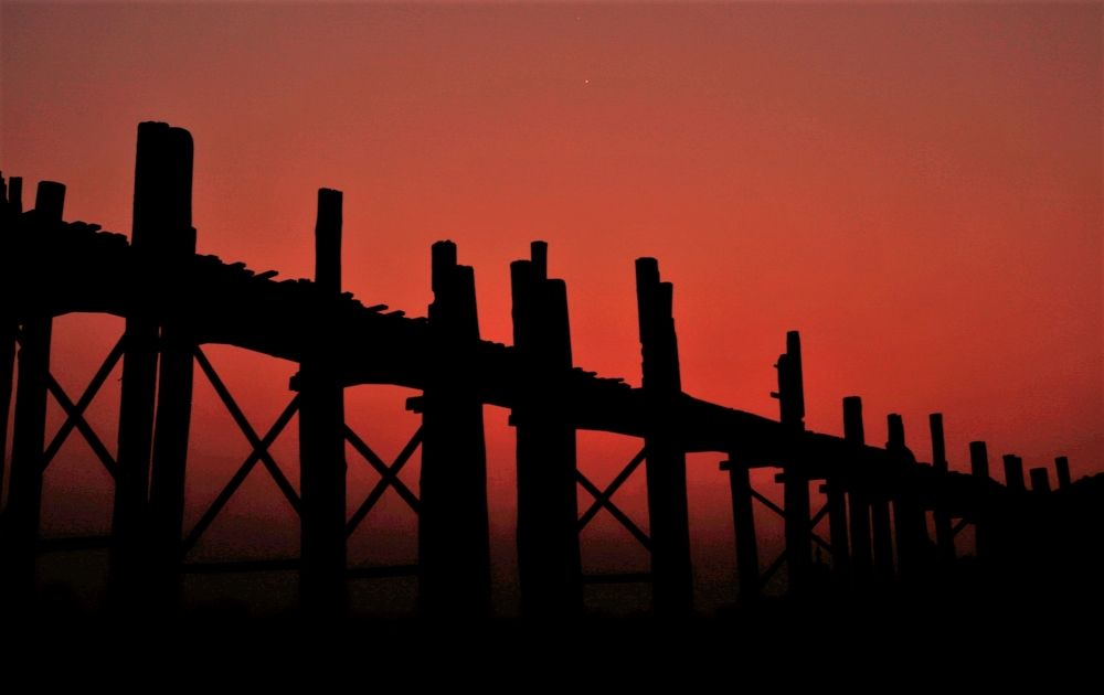 Мост Убейн, Мьянма.