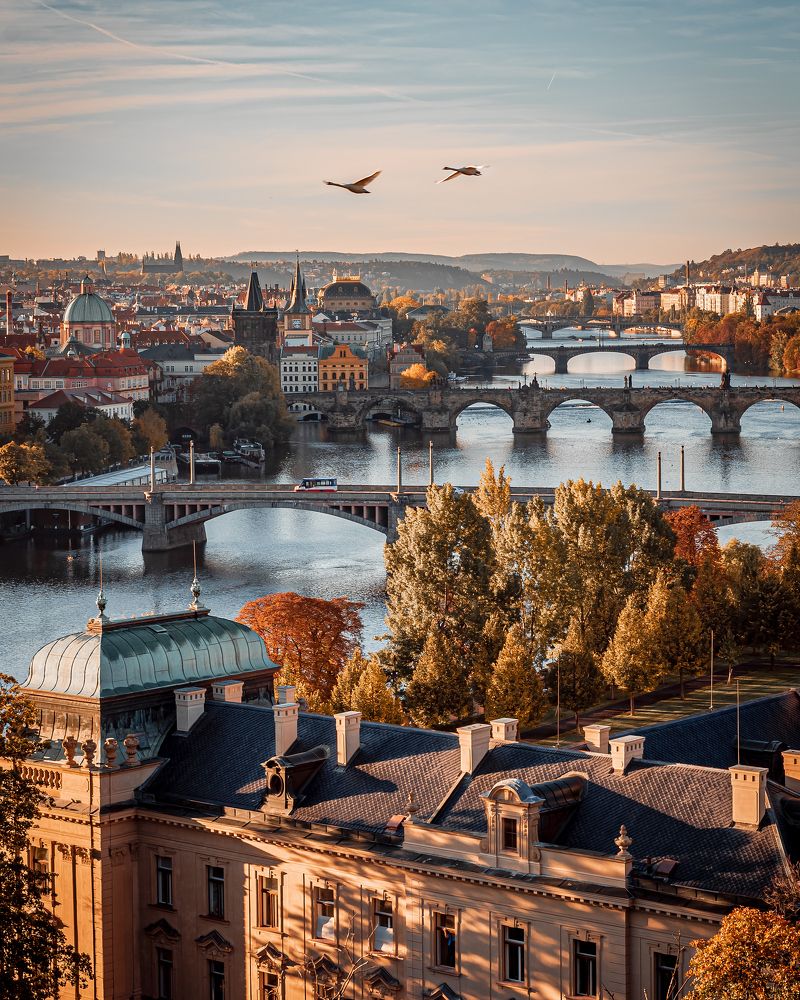 Morning Autumn in Prague