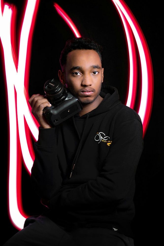 Long exposure portrait studio