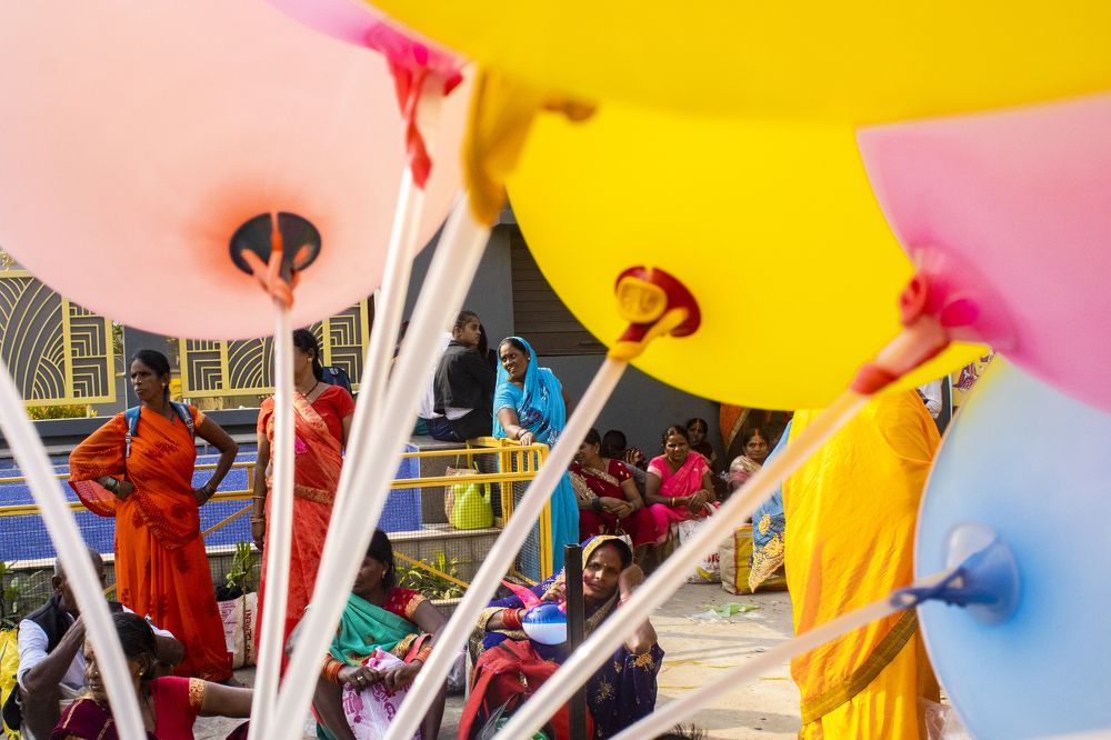 An Umbrella of Balloons