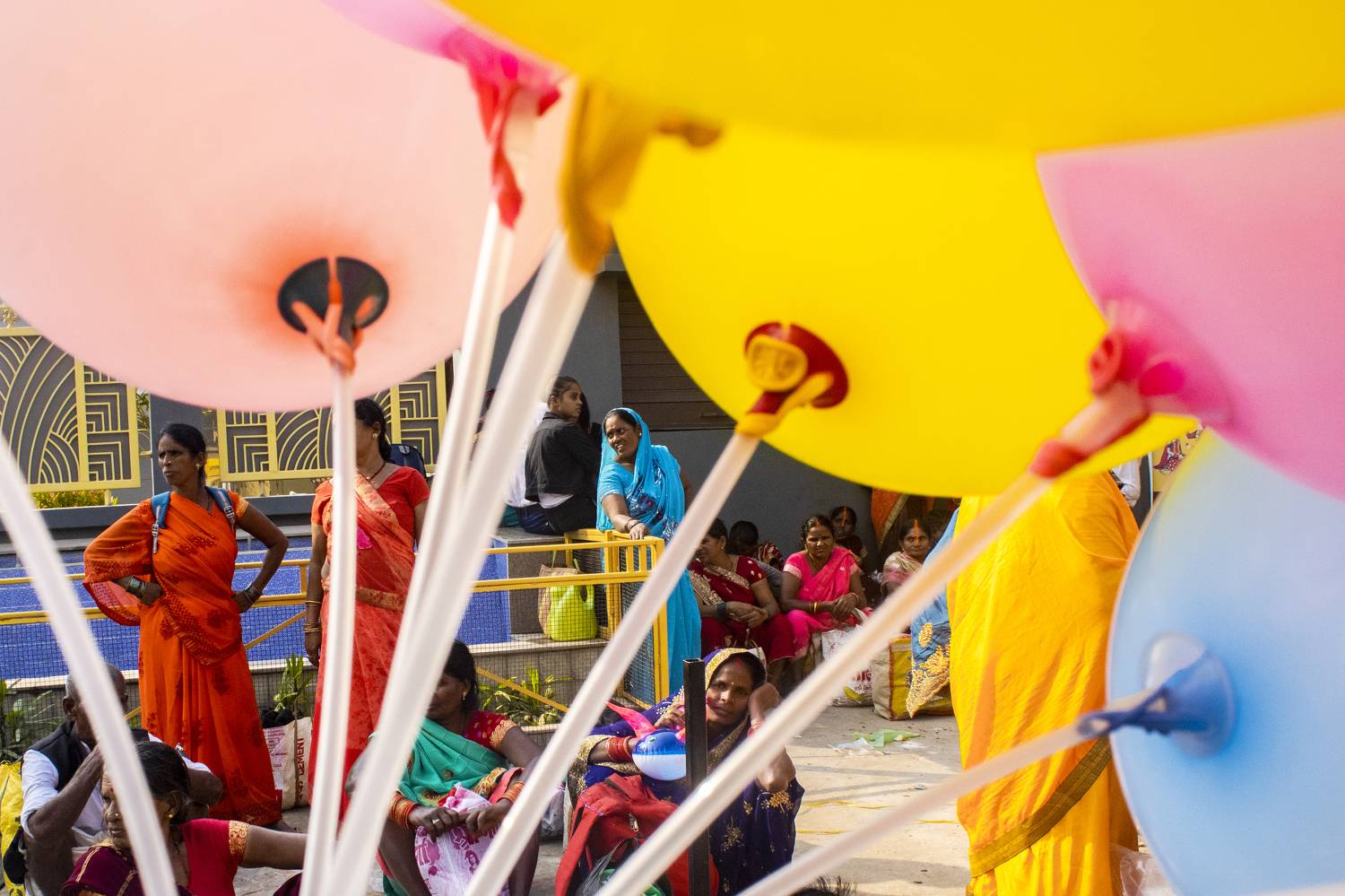 An Umbrella of Balloons