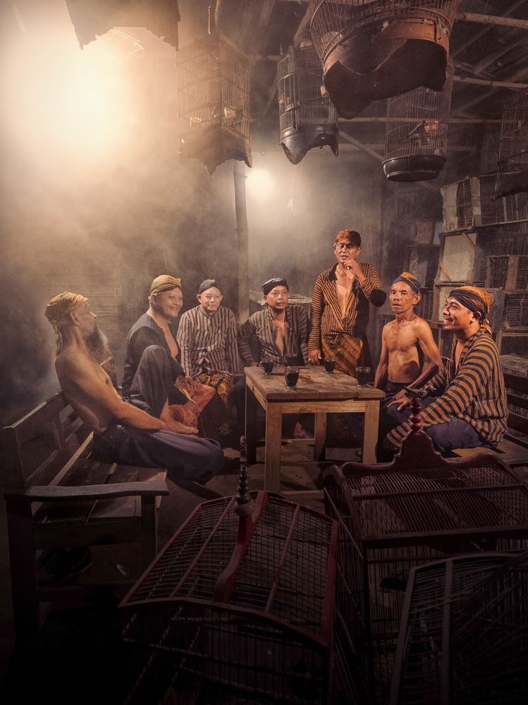 Chit chat on evening coffee