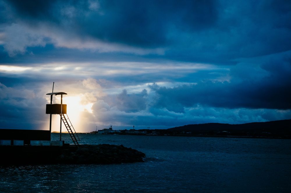 Закат на море