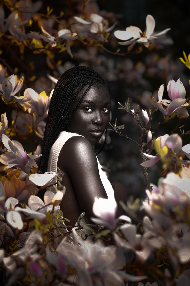 Angel on the blossoms