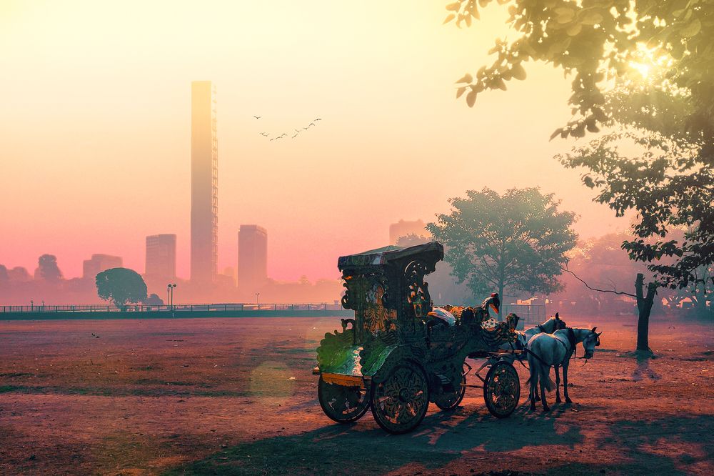 Calcutta, A dreamy pink