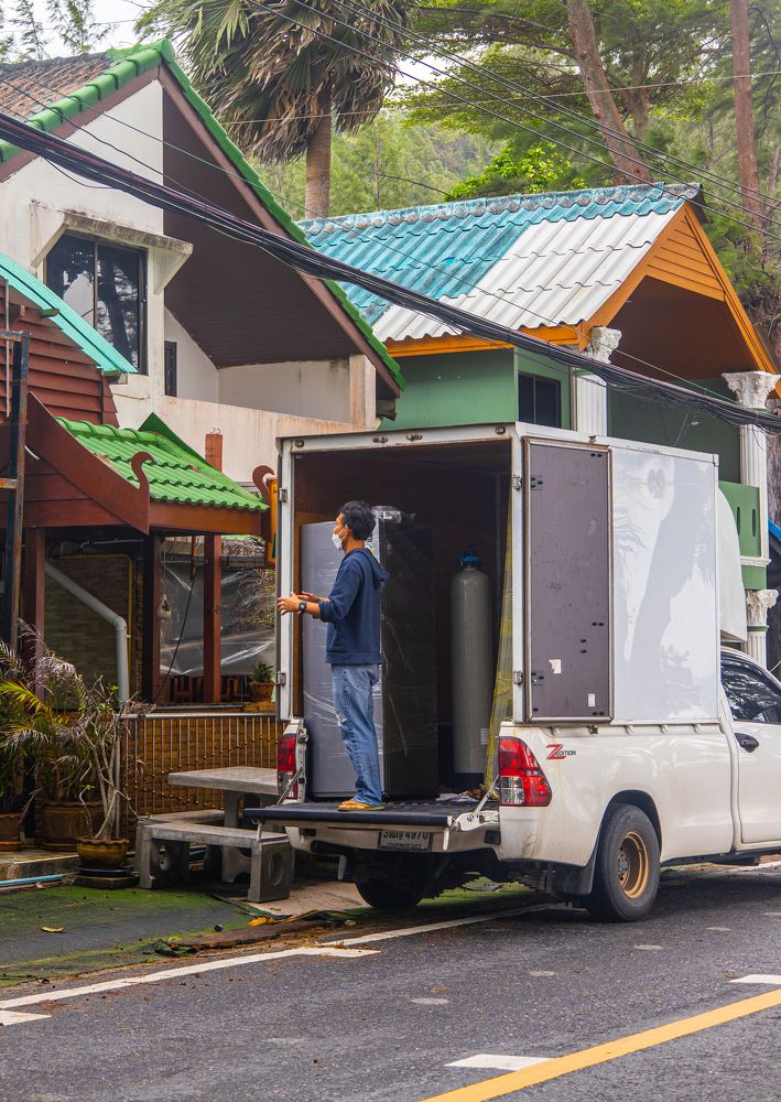unloading the machine