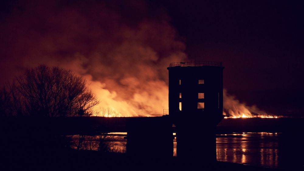 Ночной пожар.