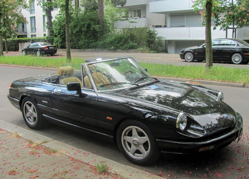 Black retro cabriolet