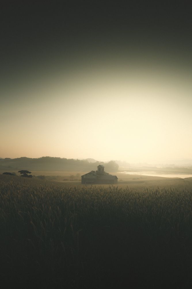 Sunrise on a beautiful ranch
